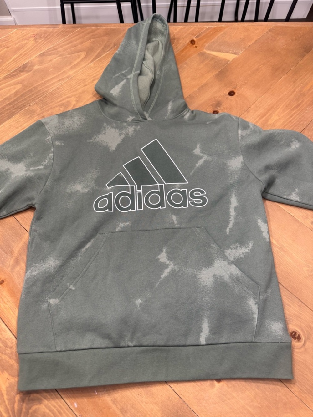 adidas Olive Green Tie-Dye Logo Hoodie
